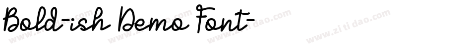 Bold-ish Demo Font字体转换